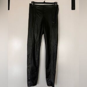 Lyssé vegan black leather tights in size medium!